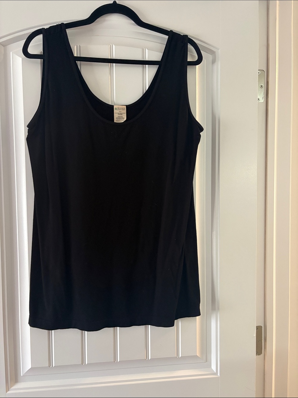 Orage Black Scoop Neck Tank